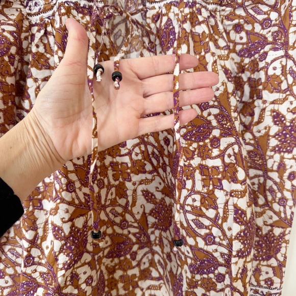 Love the Label Floral Paisley Puff Sleeve Peasant Blouse S - Picture 8 of 12